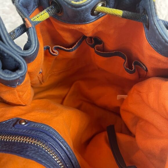 Schuyler & Sons Philadelphia leather Bleu & multi color backpack/Sling b… - Picture 11 of 16